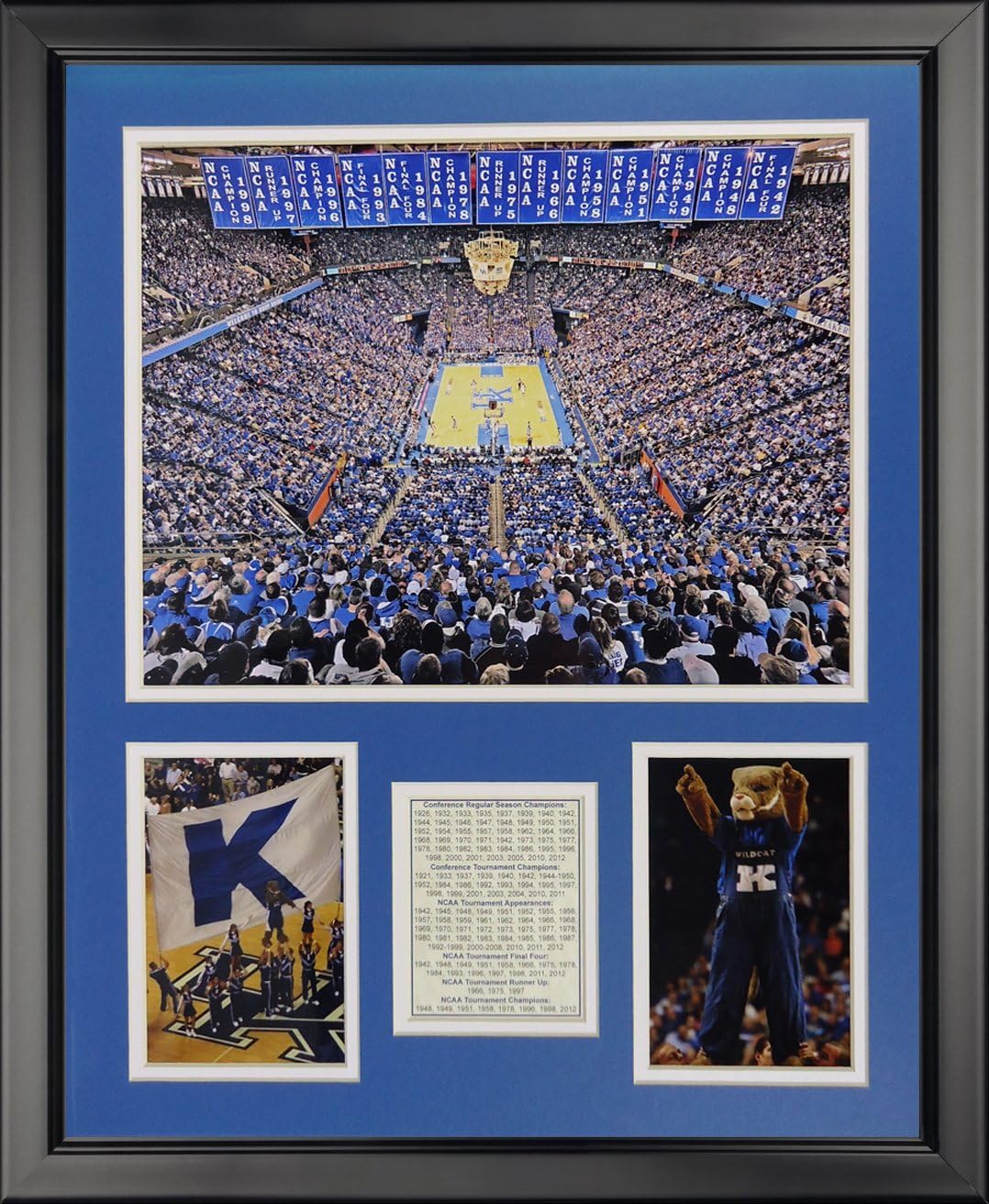 Legends Never Die Kentucky Wildcats - Rupp Arena Framed Photo Collage, 16" x 20", (20190U)