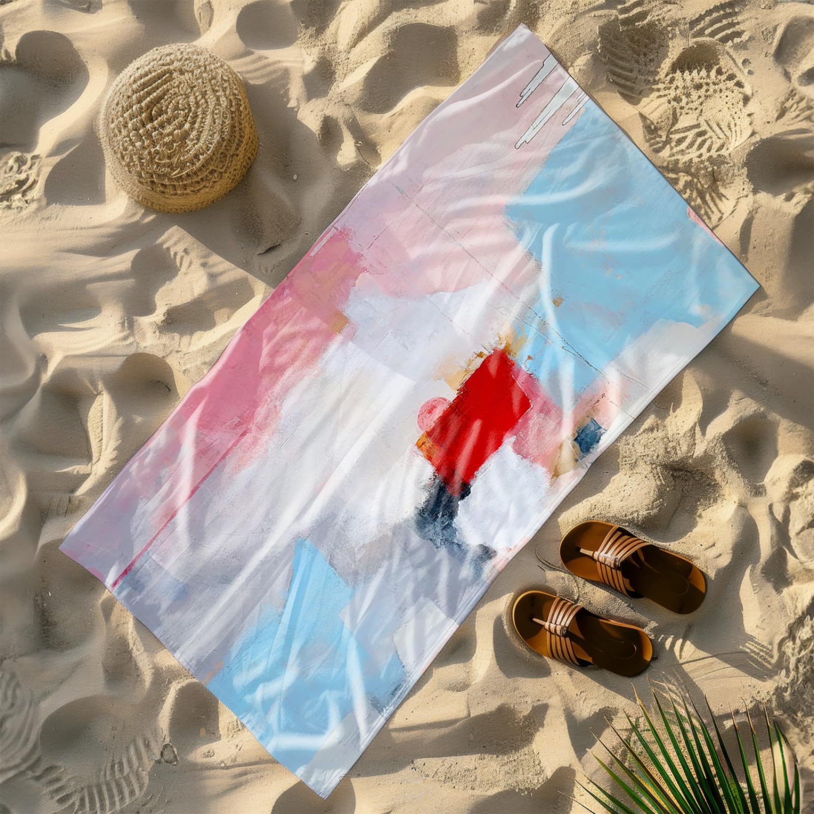 Générique Serviette de Plage 90X180 Bleu Rose
