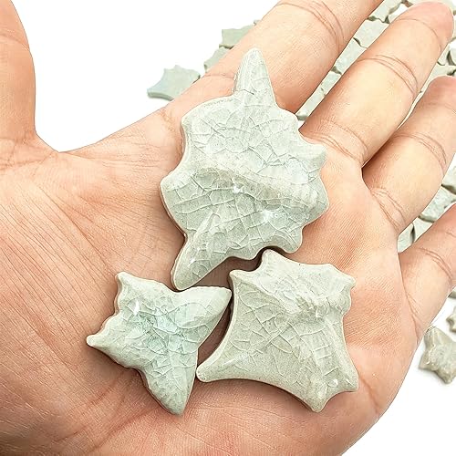 Miniatura 2 de Mosaico de cerámica de libélula + abeja + mariposa agrietado de hielo de 1.1 libras, piedras para hacer mosaicos, pasatiempos hechos a mano para