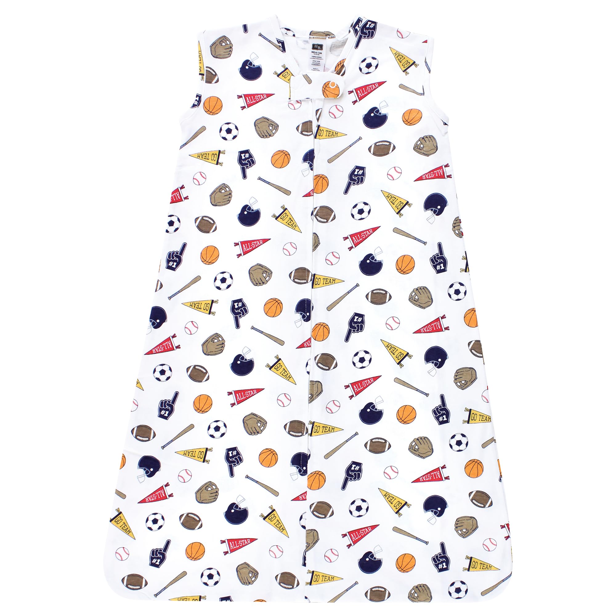 Hudson Baby Unisex BabyCotton Sleeveless Wearable Sleeping Bag, Sack, Blanket