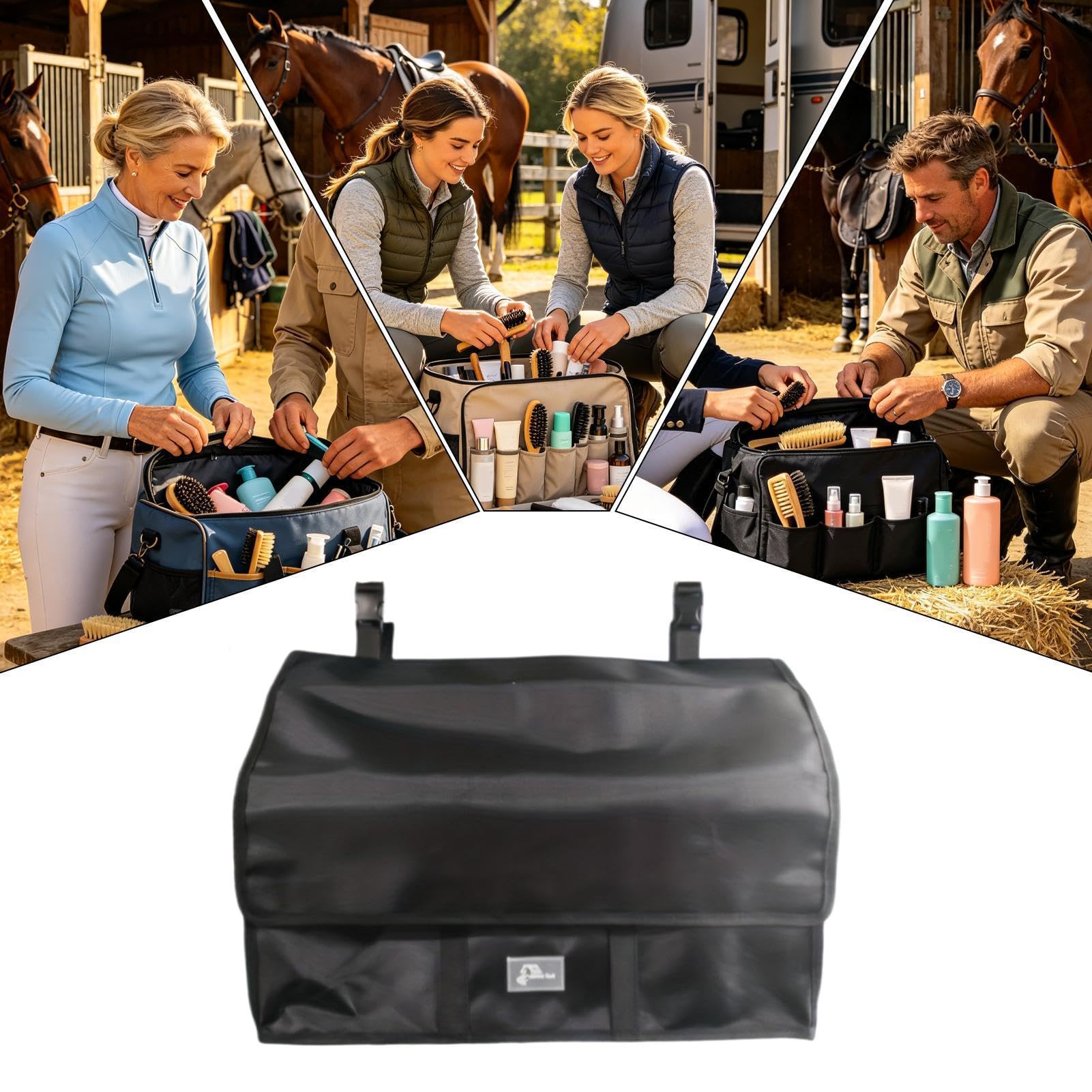 Borsa Frontale da Box - Organizer Impermeabile Leggero e Compatto,Porta Attrezzi per Toelettatura Cavallo | per Scuderia Esterni Interni Fienile Trailers Equitazione Spazzole Forniture