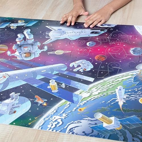 Miniatura 7 de Melissa & Doug Outer Space - Rompecabezas de cartón que brilla en la oscuridad, 48 piezas, para niños y niñas a partir de 3 años, materiales