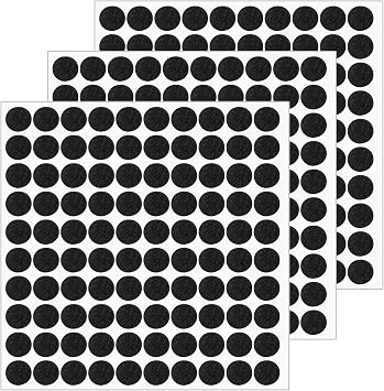 300Pcs 5/8" Small Felts Pads Felt Dots for Coasters Bottom Dots Circles Cabinet Door Bumpers Adhesive Round Furniture Felts Stickers Cabinet Cushion Dot with Adhesive Backing
