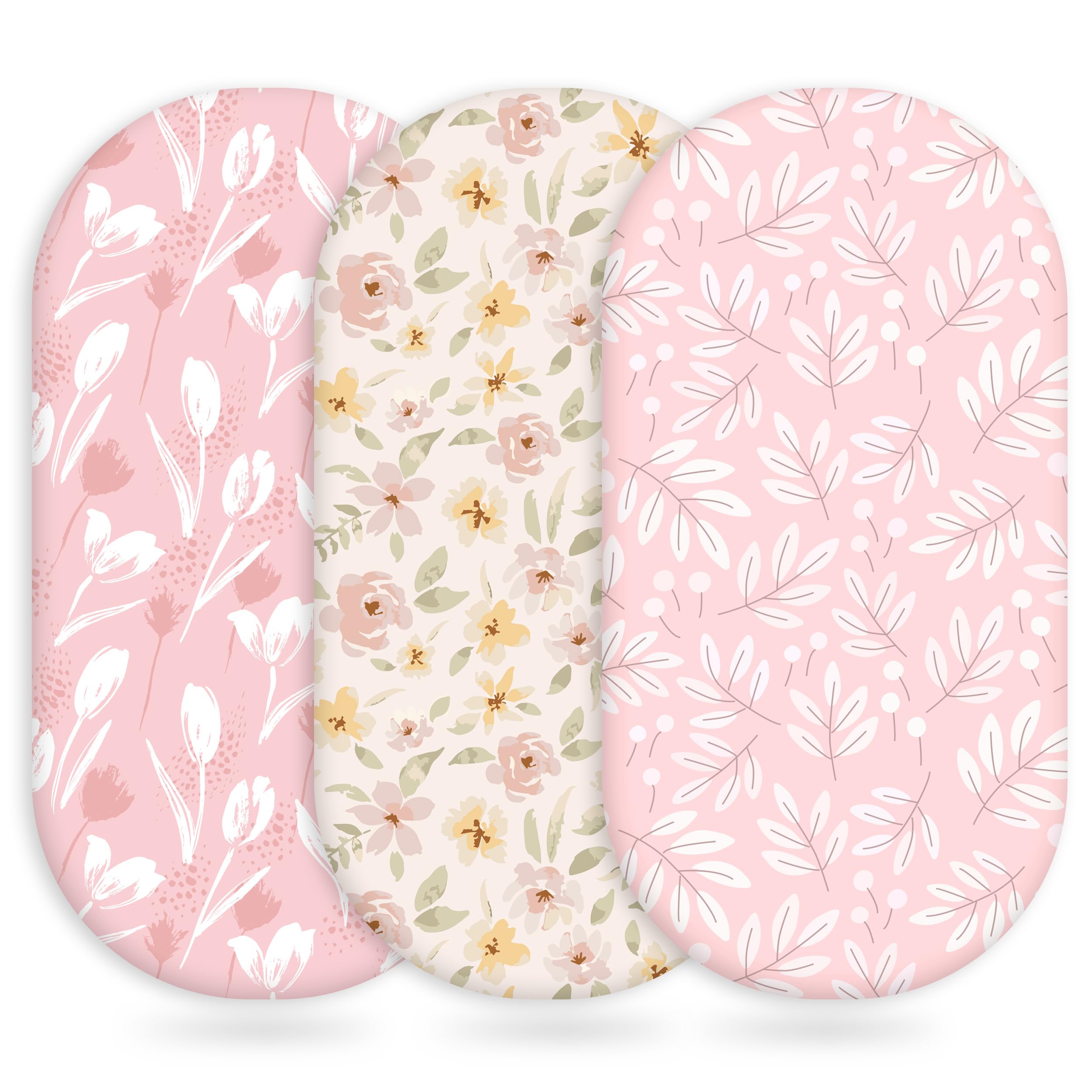 Draps-housses pour bébé respirants et doux adaptés aux matelas ovales