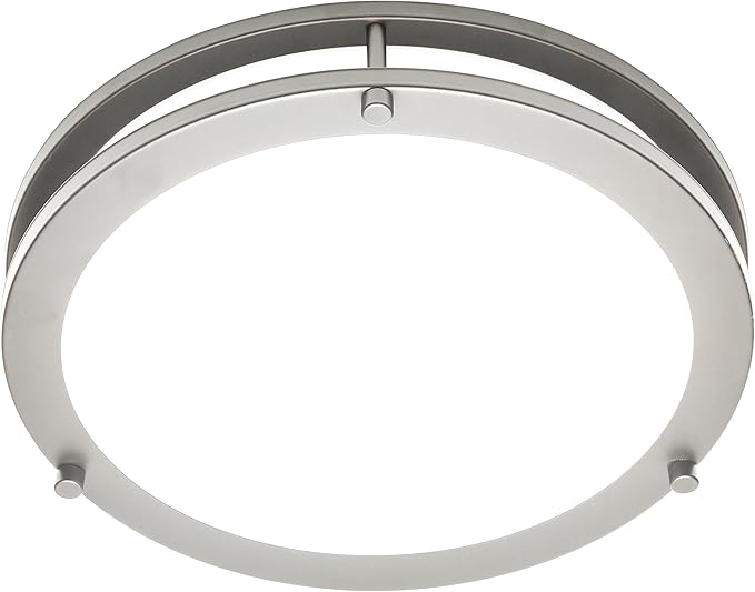 Green Beam LED Light Fixture, Flush Mount Light Fixture, Brushed Nickel Light Fixture, Kitchen