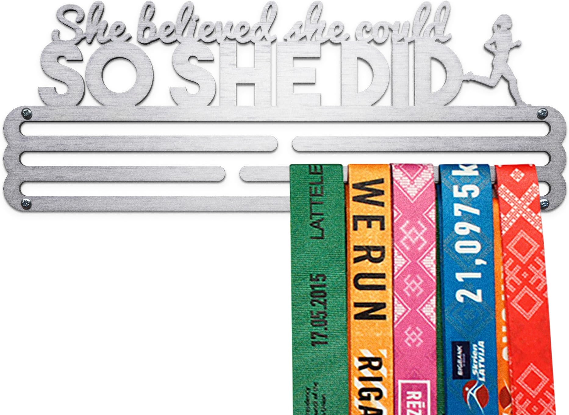 She Believed She Could So She Did Sport Medal Hanger Display | Steel Medal holder