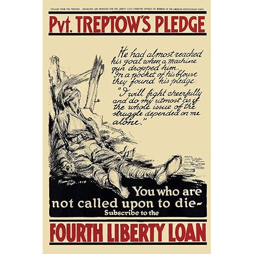 Magnet Pvt. Treptow's Pledge World War I Liberty Loan Magnet Vinyl Magnetic Sheet for Lockers, Cars, Signs, Refrigerator 5"