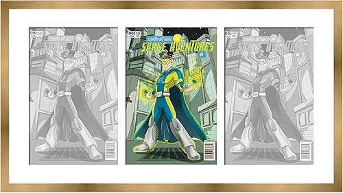 Miniatura 20 de Marco de cómic negro mate Para cómics publicados entre 1986 y el día actual (marco de madera maciza de cómic de la Edad Dorada), hecho