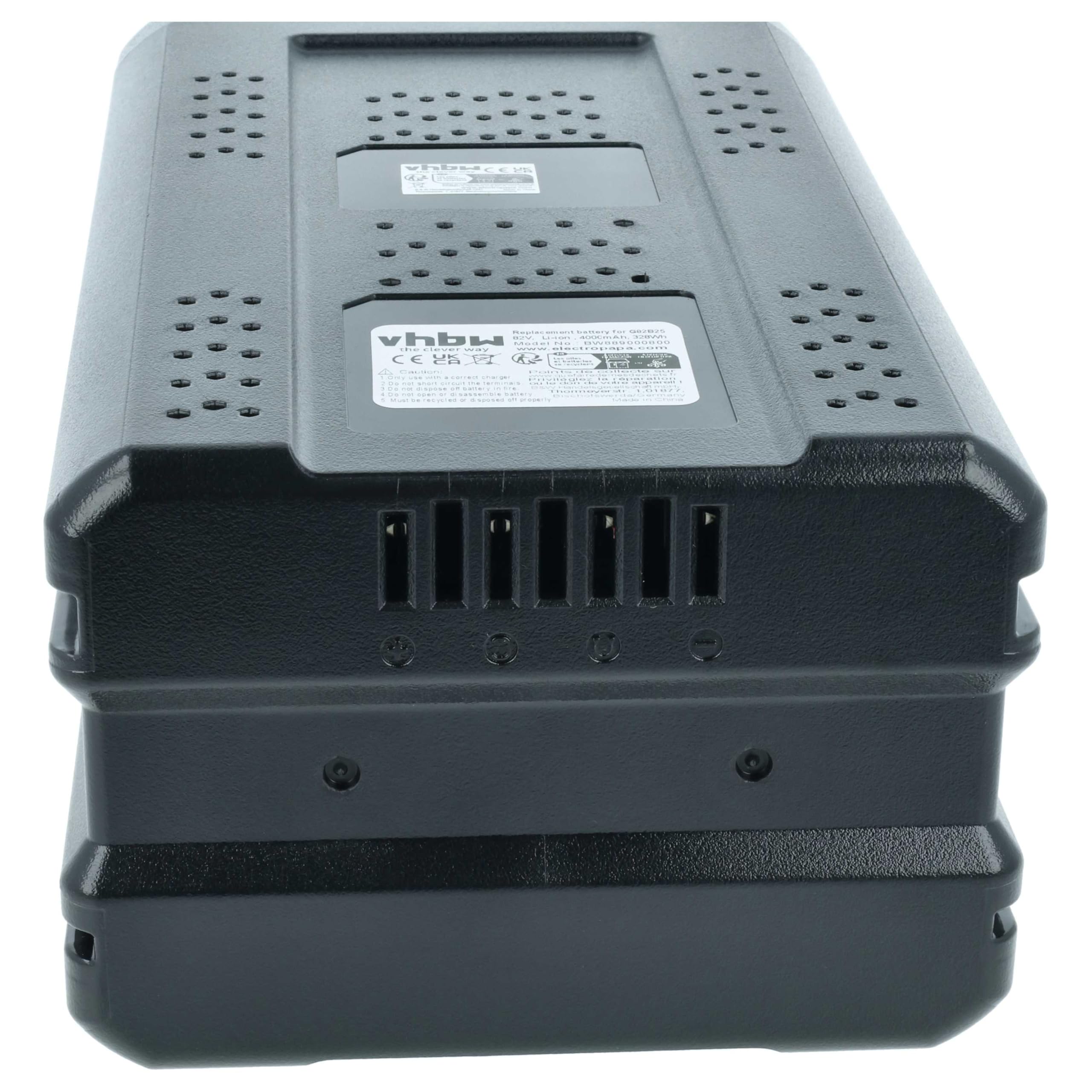 vhbw Batería Compatible con Greenworks 82T16, 82V GB500, G82LM51SP, GC82BC, GC82CS, GC82LM46 cortacésped Herramienta de jardín 4000mAh 82V Li-Ion