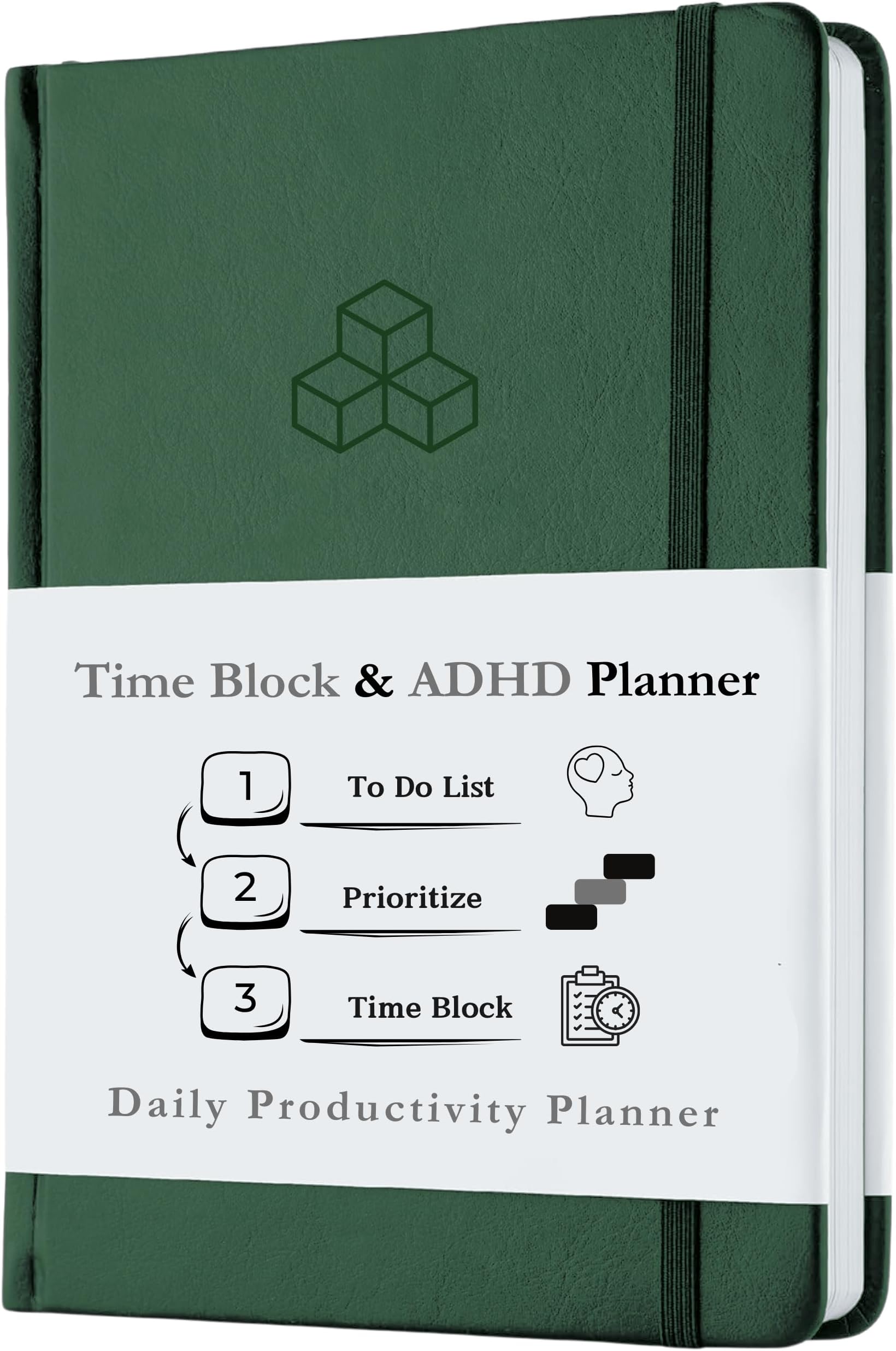 Time Blocking and Time Box by Refine Days. 180 Undated Pages, To Do List, Hourly Schedule, Daily and Monthly Agenda. Time Management & Productivity A5 - (Green)