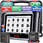 Autel Scanner MaxiCOM MK808BT PRO, 2026 Bidirectional Diagnostic Scan Tool as MK900BT, 2.0 BT Ver. of MK808S MX808S MX900 MK900, 3000+ Active Tests, 28+ Reset, Injector Coding, All Systems, FCA, OS 11
