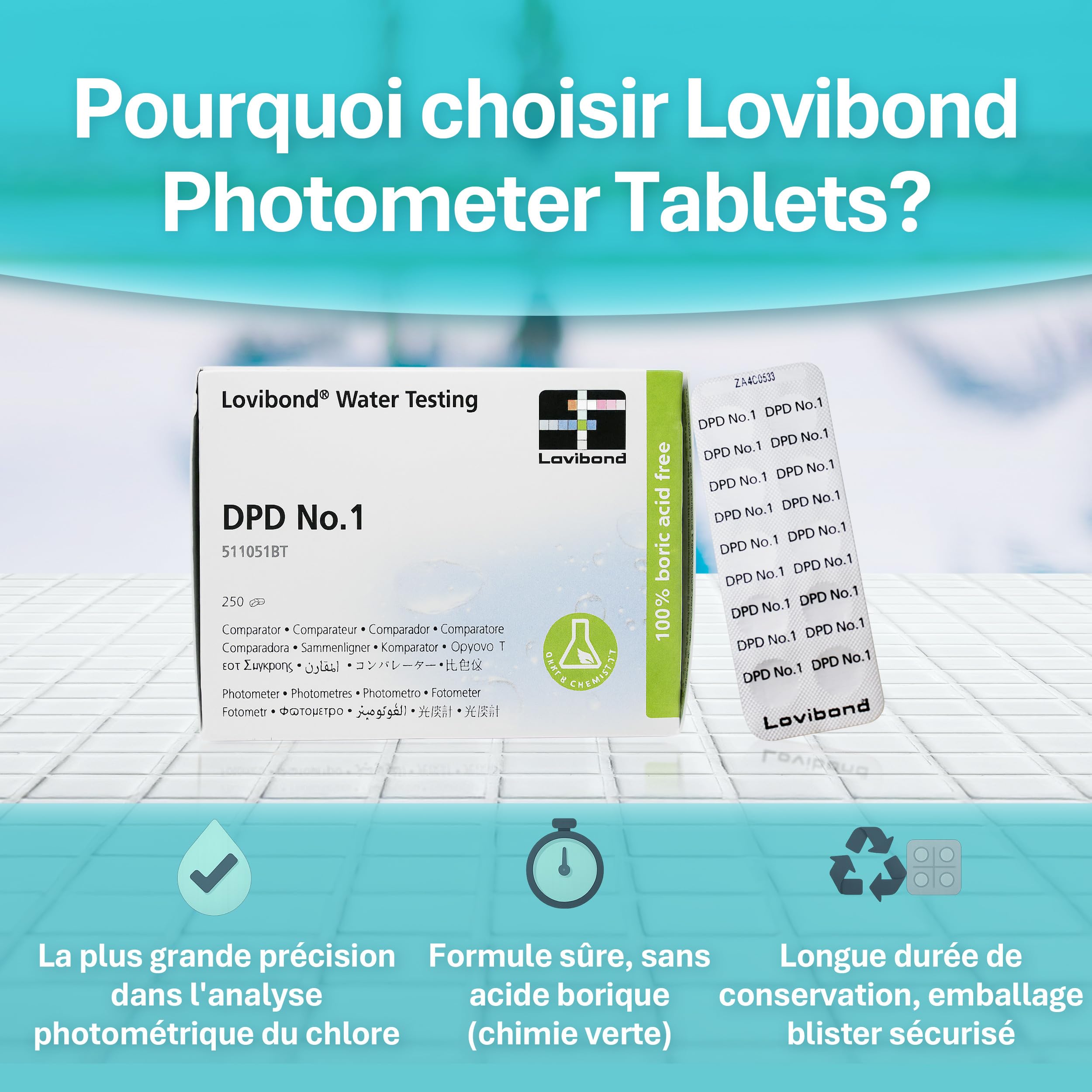 Lovibond DPD No 1 Free Chlorine Tablets - 250