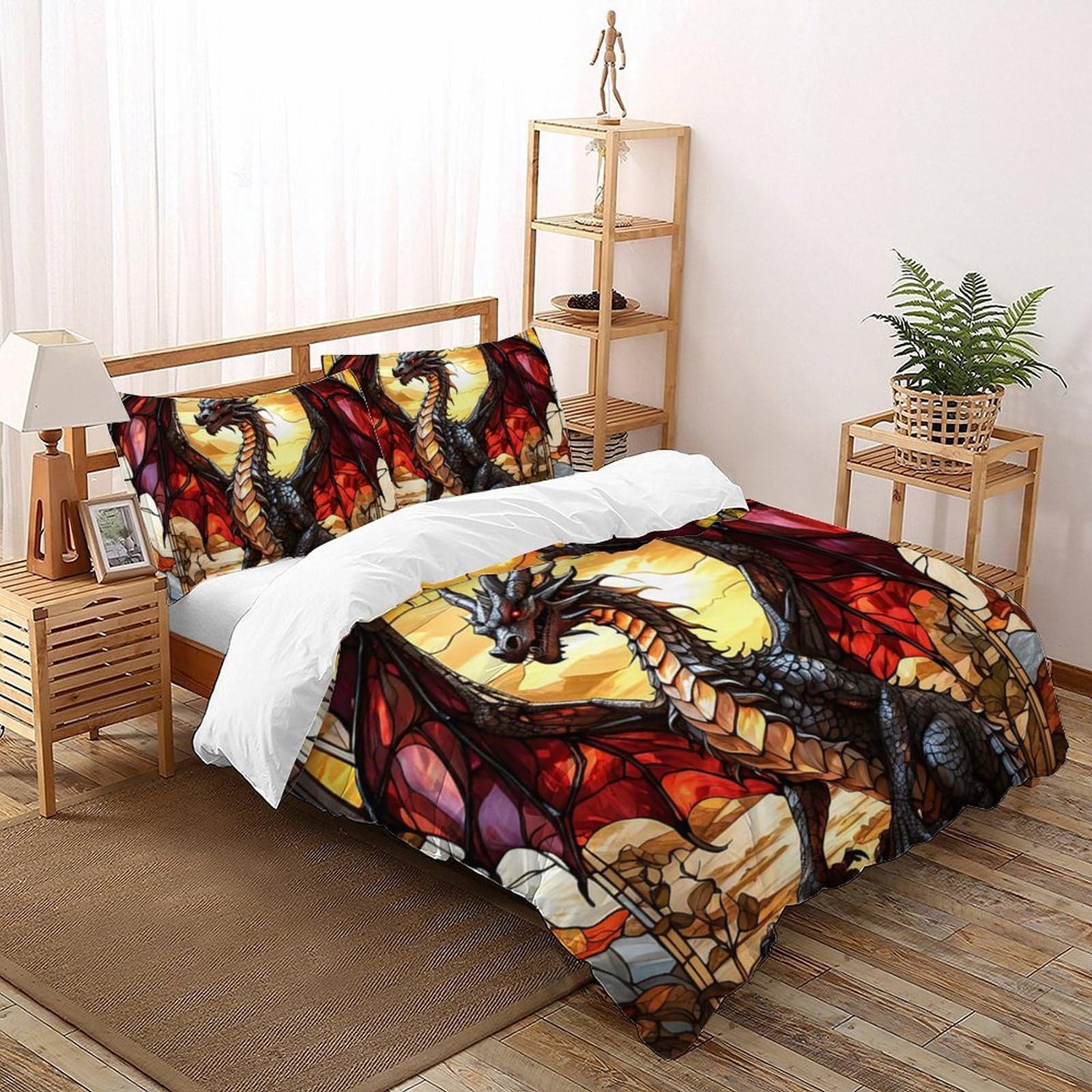 Housse de couette 3D enfants 220x240cm avec 2 taies d'oreiller king