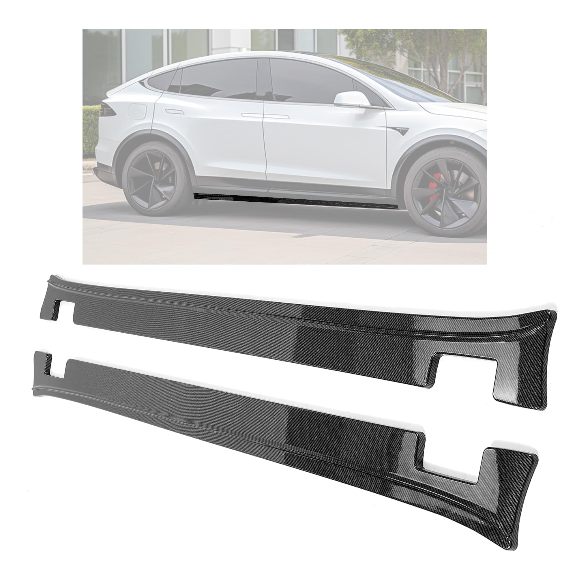 Amazon.com: HECASA Side Skirts Compatible with 2016-2021 Tesla Model X ...