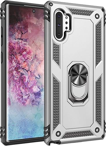 Miniatura 1 de Funda de grado militar para Samsung Galaxy Note 10 Plus Galaxy Note 10 + 5G 360 Anillo giratorio de metal con soporte magnético para montaje en