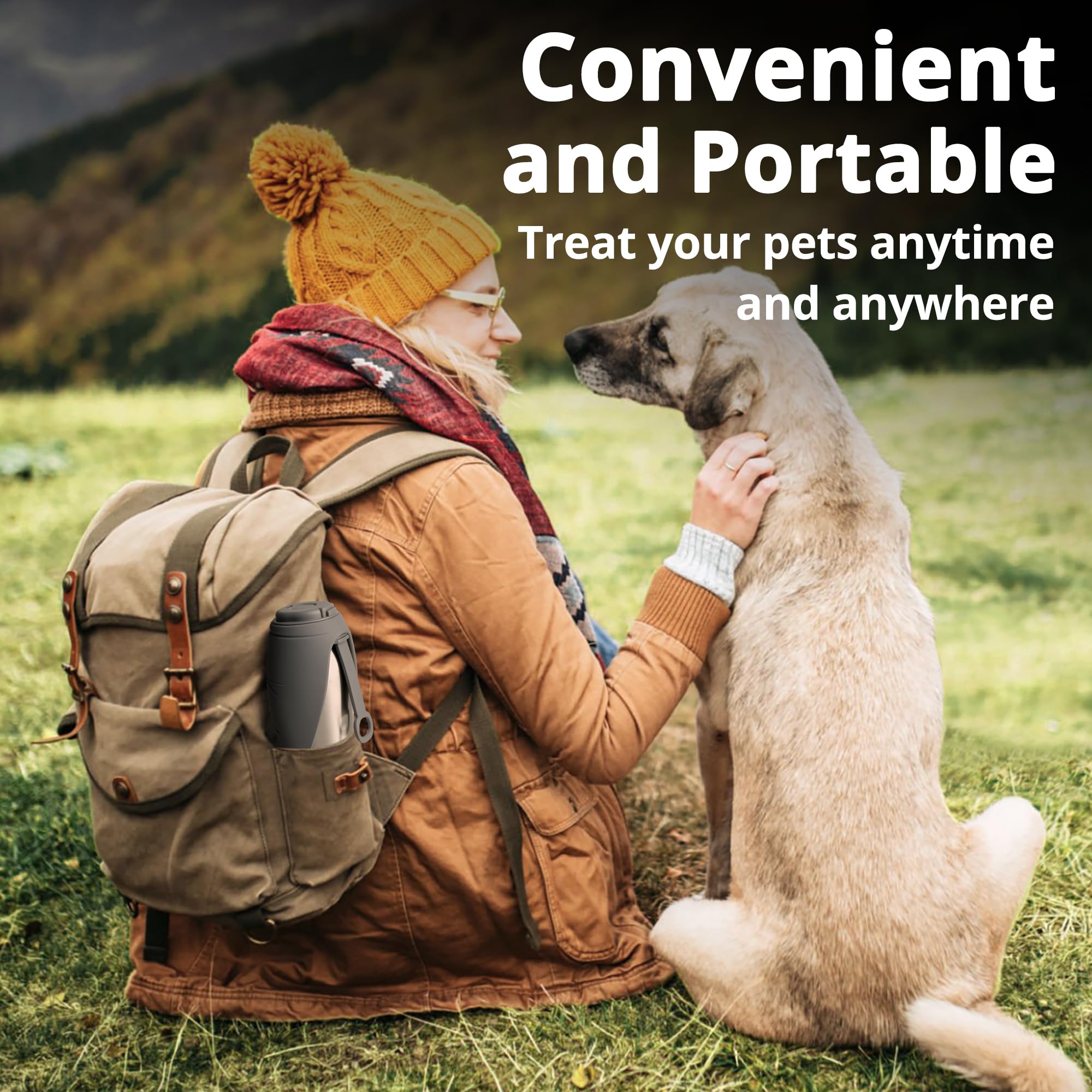 Petace Bottiglia per Cani da Viaggio, 750 ml Bottiglia Cane Isolato in Acciaio Inox, Borraccia Portatile per Cani Portatile, Doppia Parete Isolata Sottovuota
