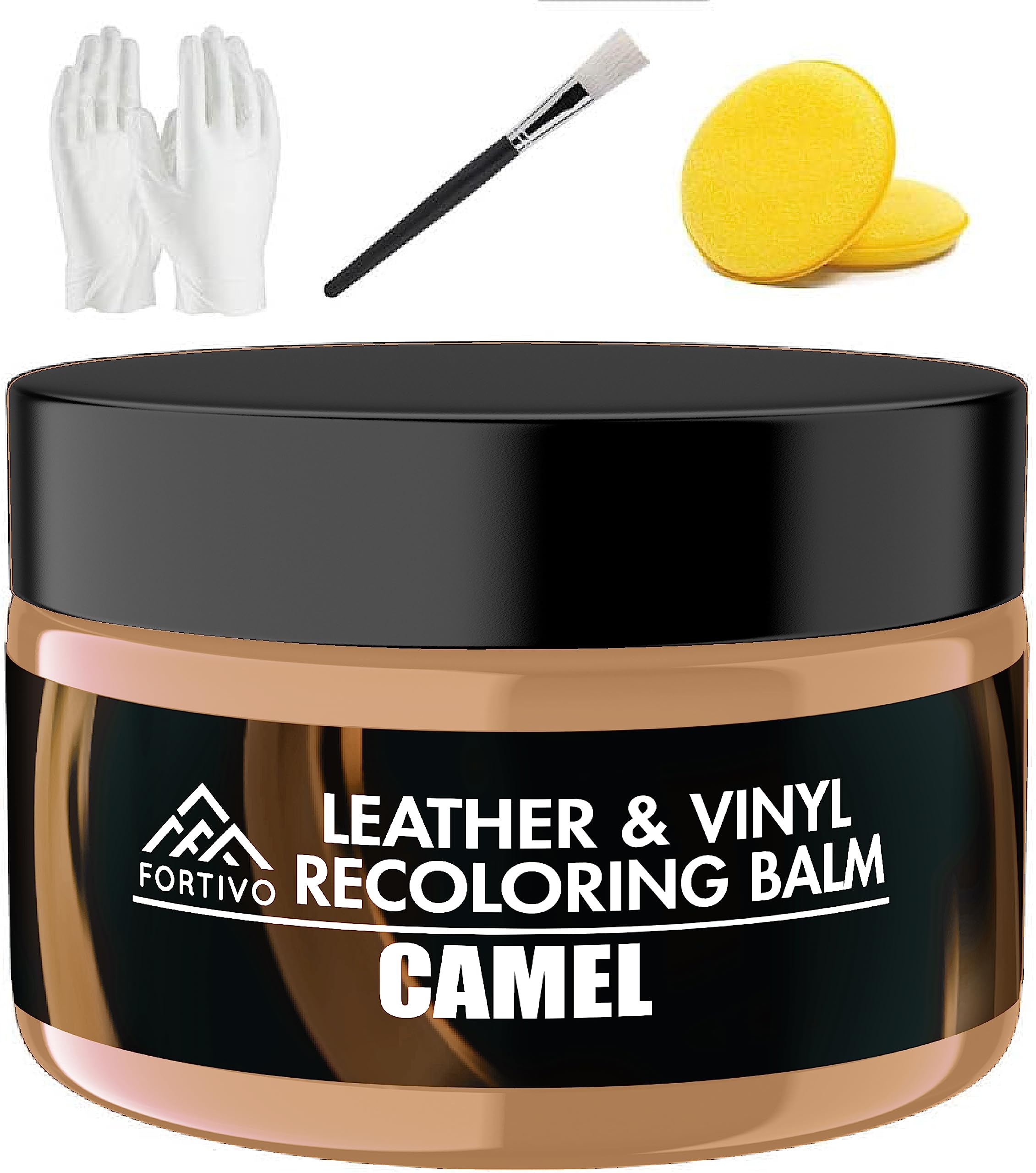 FORTIVO Leather Recoloring Balm, Leather Color Restorer, Leather Scratch Remover, Leather Couch Scratch Repair, Leather Restorer for Couches, Leather Couch Paint, Leather Scratch Repair, Leather Balm