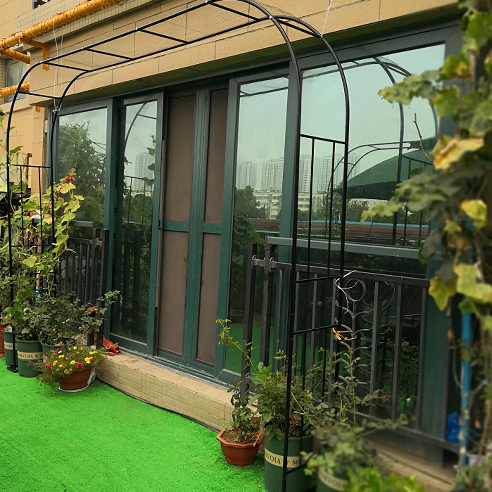 Traliccio impermeabile da giardino in metallo per piante rampicanti, pergolato di rose, ideale per piante rampicanti e matrimoni