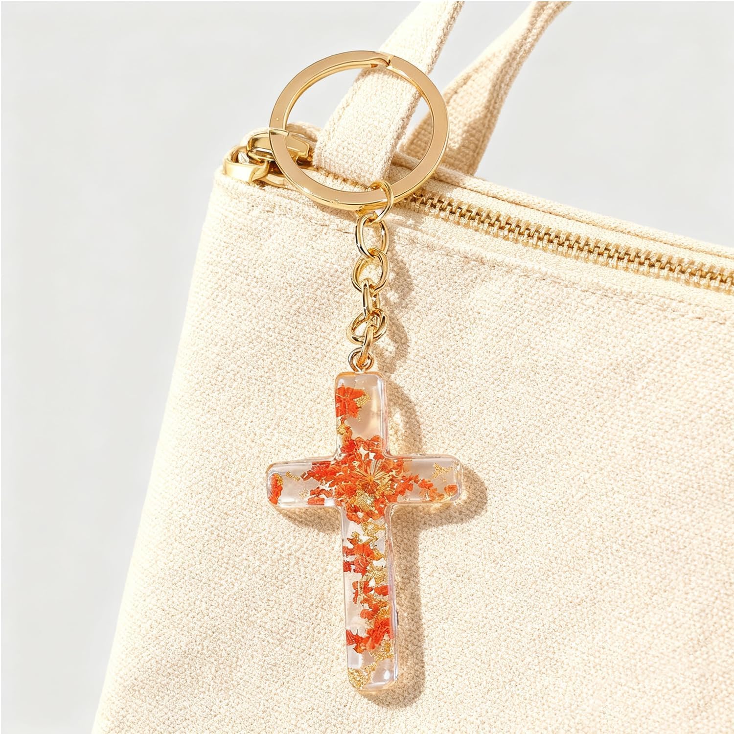 malyunin Cross Keychain Christian Gifts for Women Religion Gifts Cross Charm for Purse Handbags Backpacks - Image 5