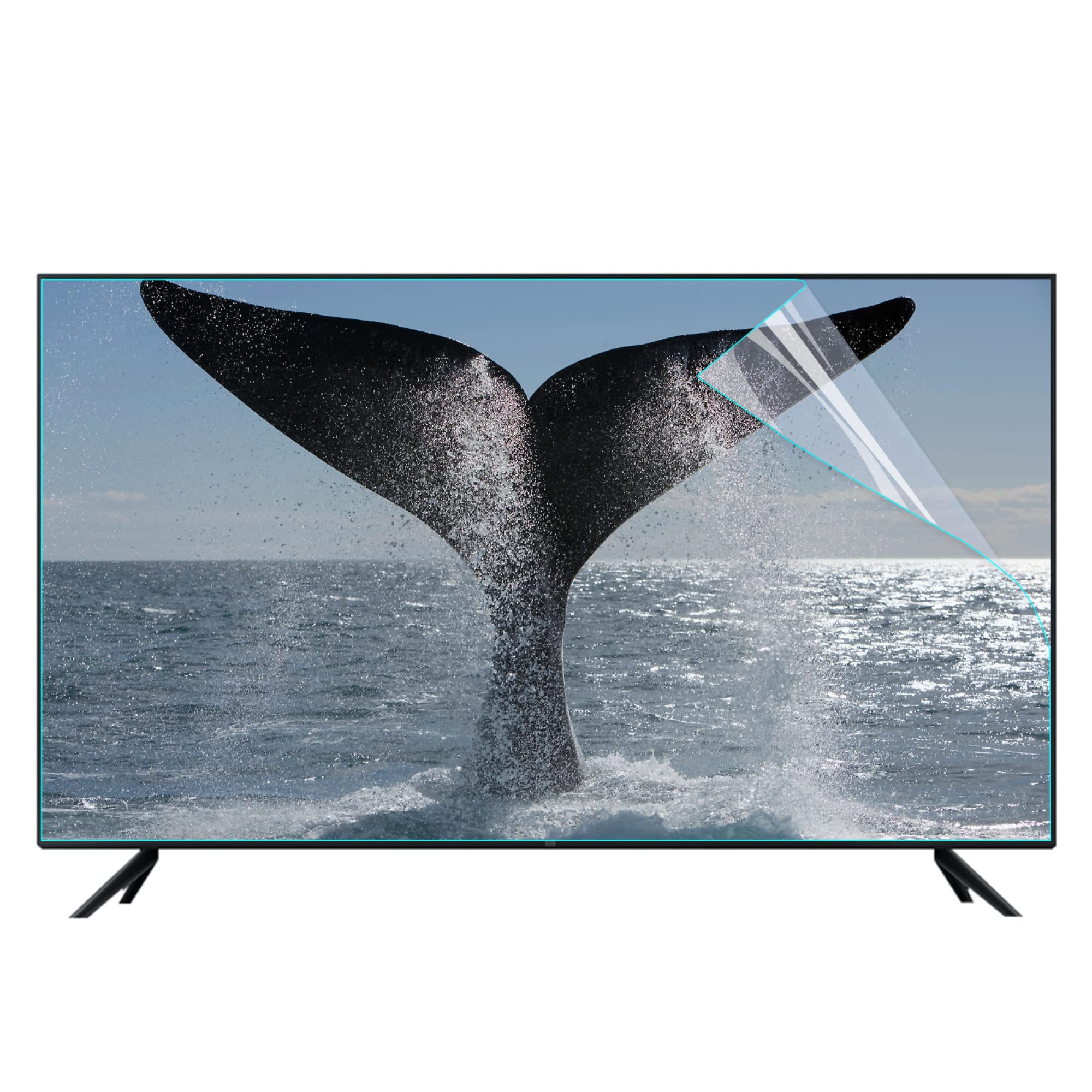 Folia ochronna na ekran telewizora, folia ochronna do ekranu w różnych rozmiarach, antyodblaskowa, ochrona oczu LCD, ochrona oczu przed niebieskim światłem, do LED, OLED 4k i QLED HDTV (70in