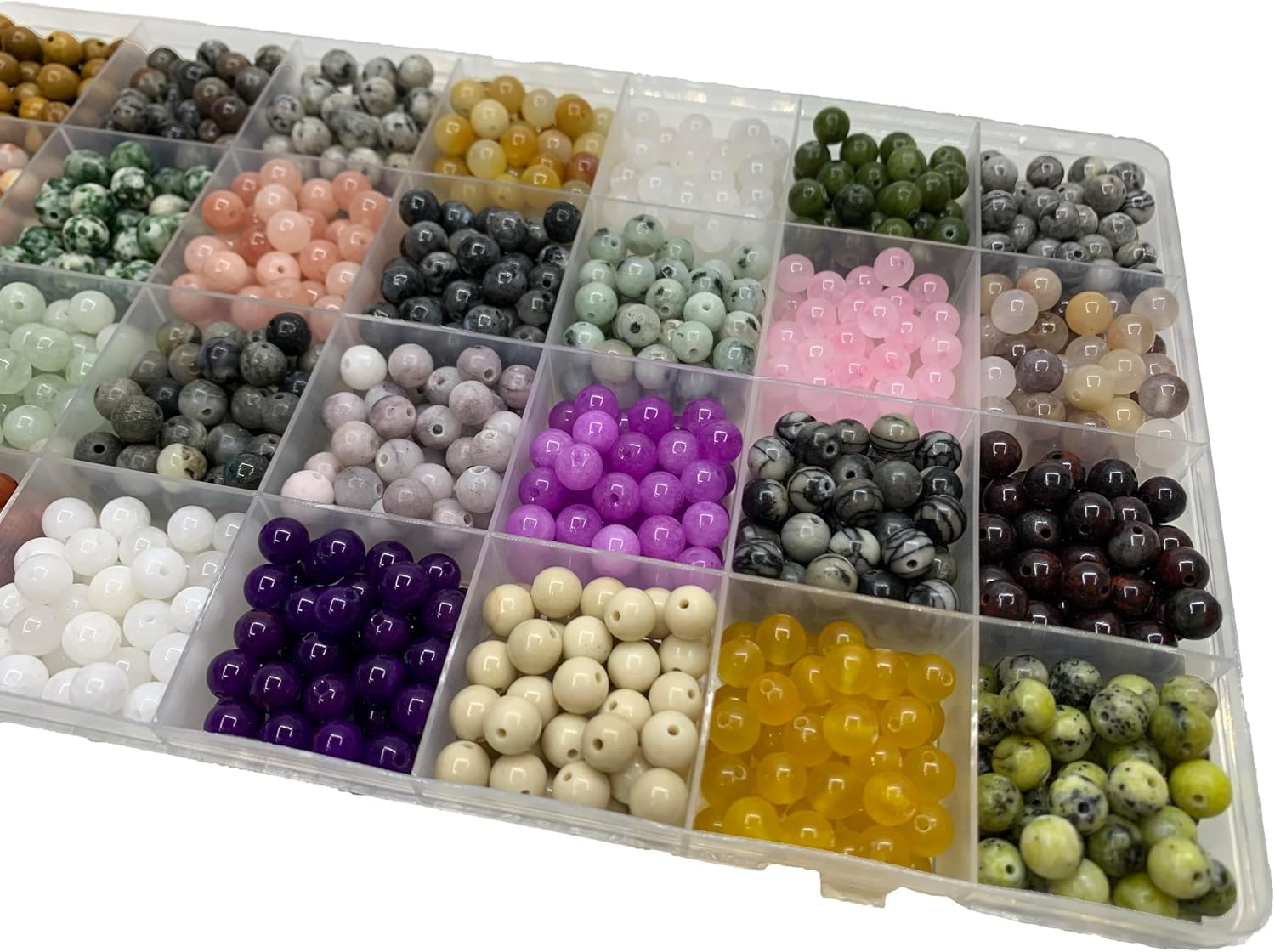 1260Pcs 6mm Natural Gemstone Beads,1mm Hole Adult Jewelry Making