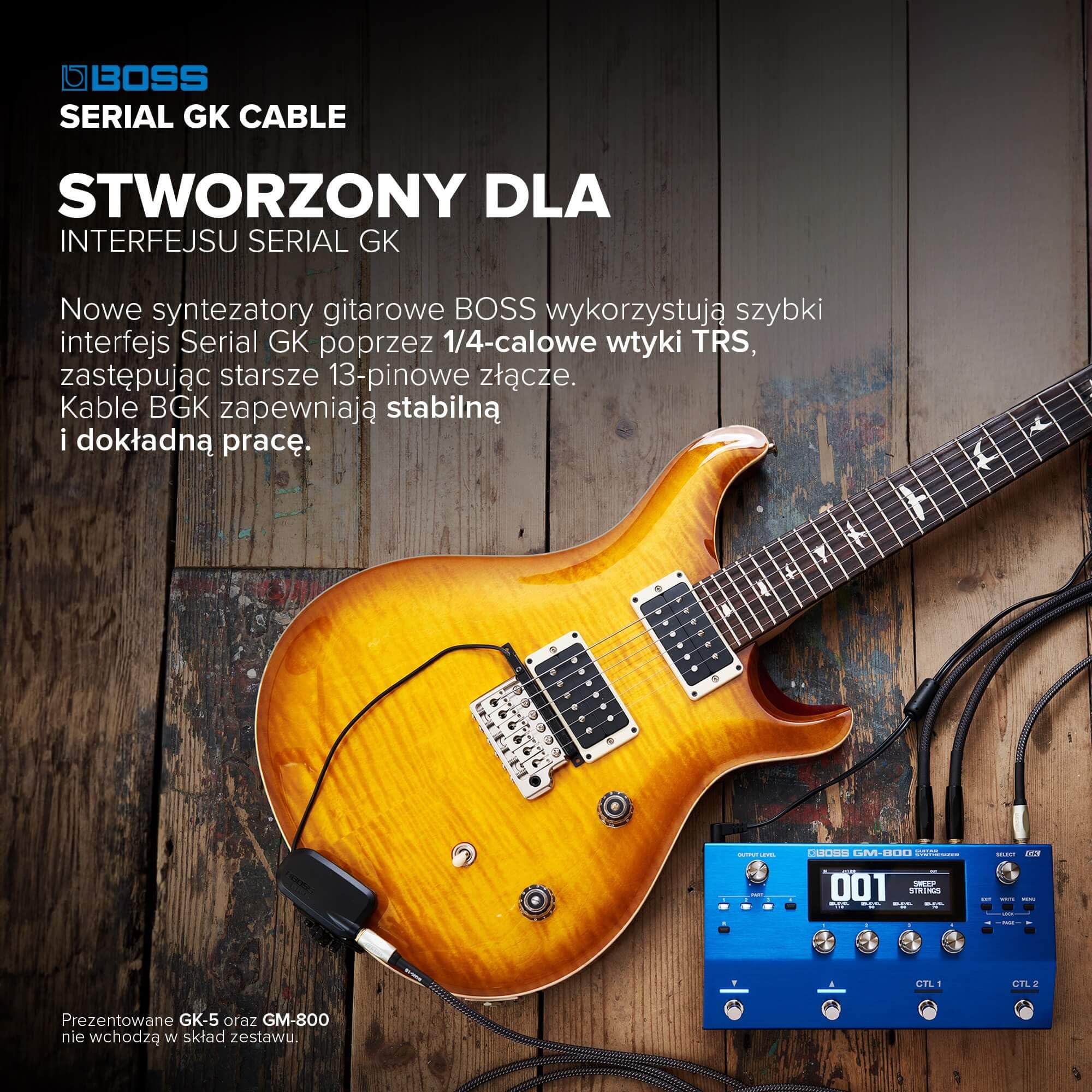 BOSS BGK-30, 9m Wysokowydajny kabel cyfrowy do syntezatorów gitarowych BOSS, kompatybilny z GM-800, GK-5, GK-5B, GKC-AD i GKC-DA