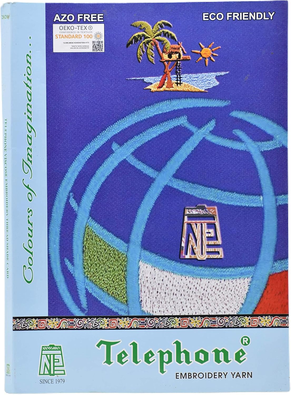 HUNNY-BUNCH Premium Neelam's Telephone Art Silk (Rayon) Shade Card Embroidery Threads Catalogue (Pack of 1) Dimensions - 2 cm X 22 cm X 31 cm - 480 Different Shades