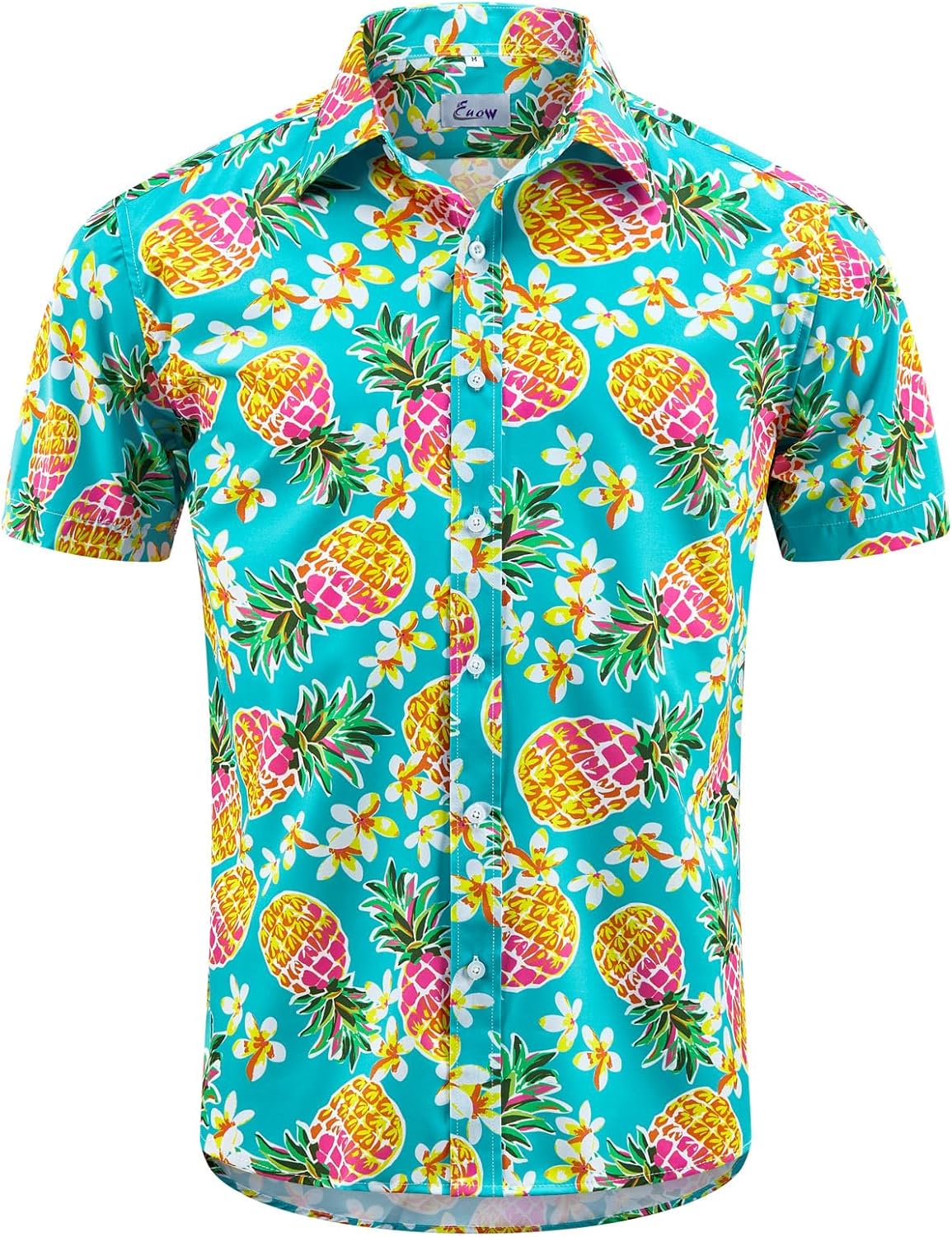 EUOW Men's Hawaiian Shirt Short Sleeve Printed Button Down Summer Beach Dress Shirts - Image 2
