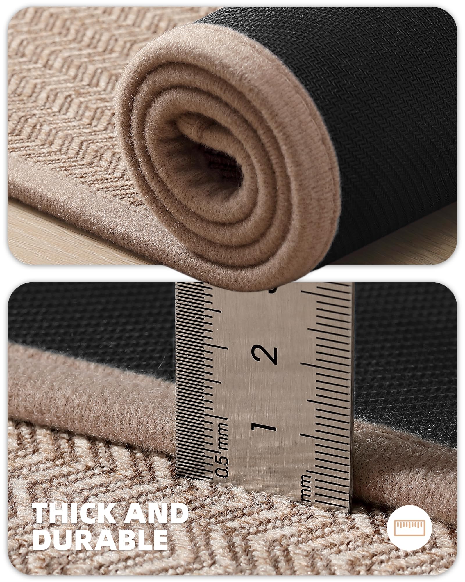 Color G Set van 2 anti-vermoeidheidsmatten van leer, waterdicht, antislip, oliebestendig voor keuken, kantoor (44 x 75 cm 44 x 150 cm, blauw