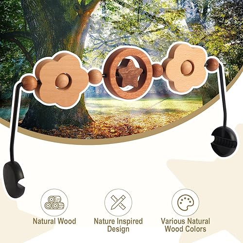 Miniatura 7 de Barra de juguete compatible con Baby Delight Bouncer, accesorio de barra de juguete de madera de gran tamaño, compatible con gorila de 14.5 a 16