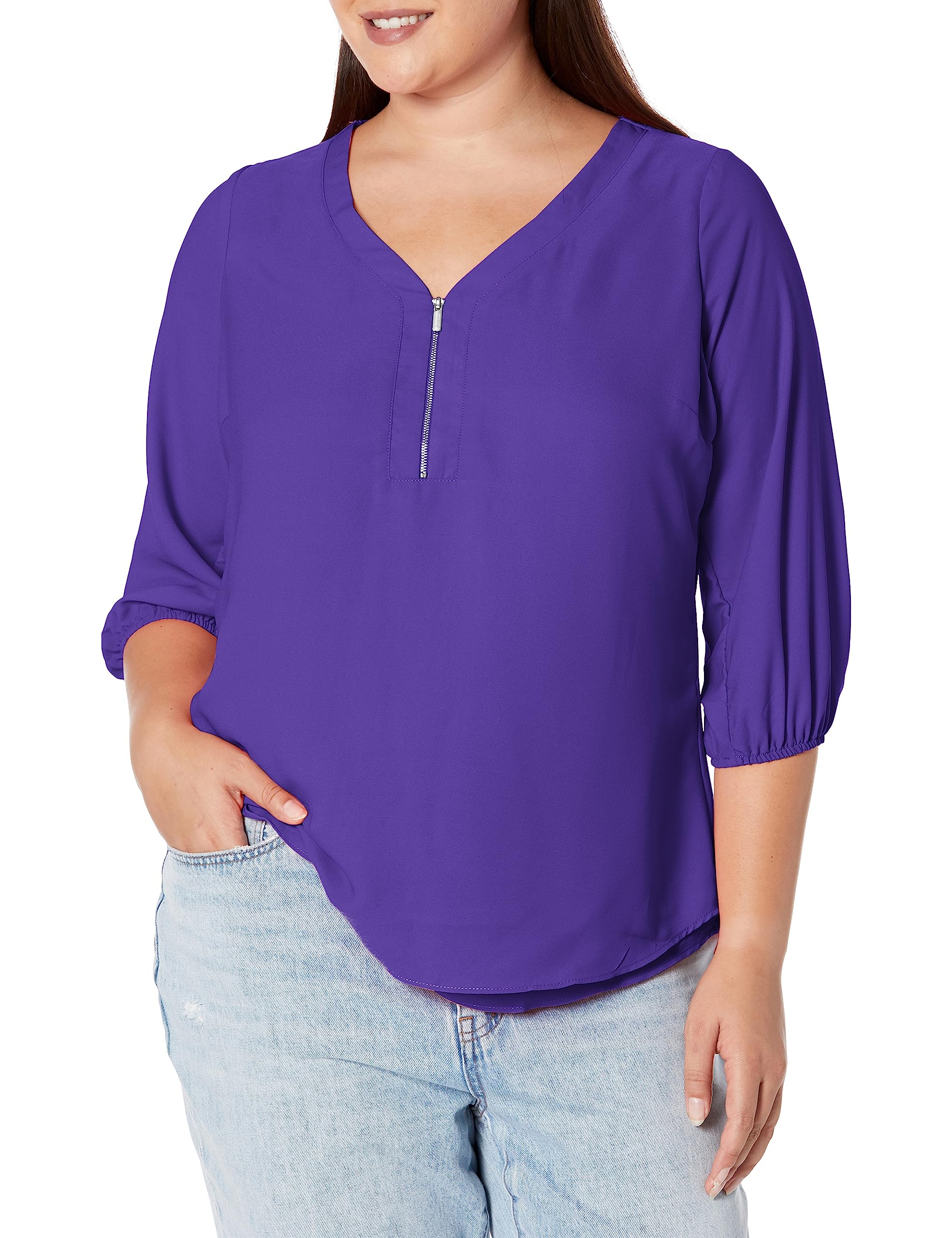 AvenueWomen's Plus Size Top Meila Zip PLN