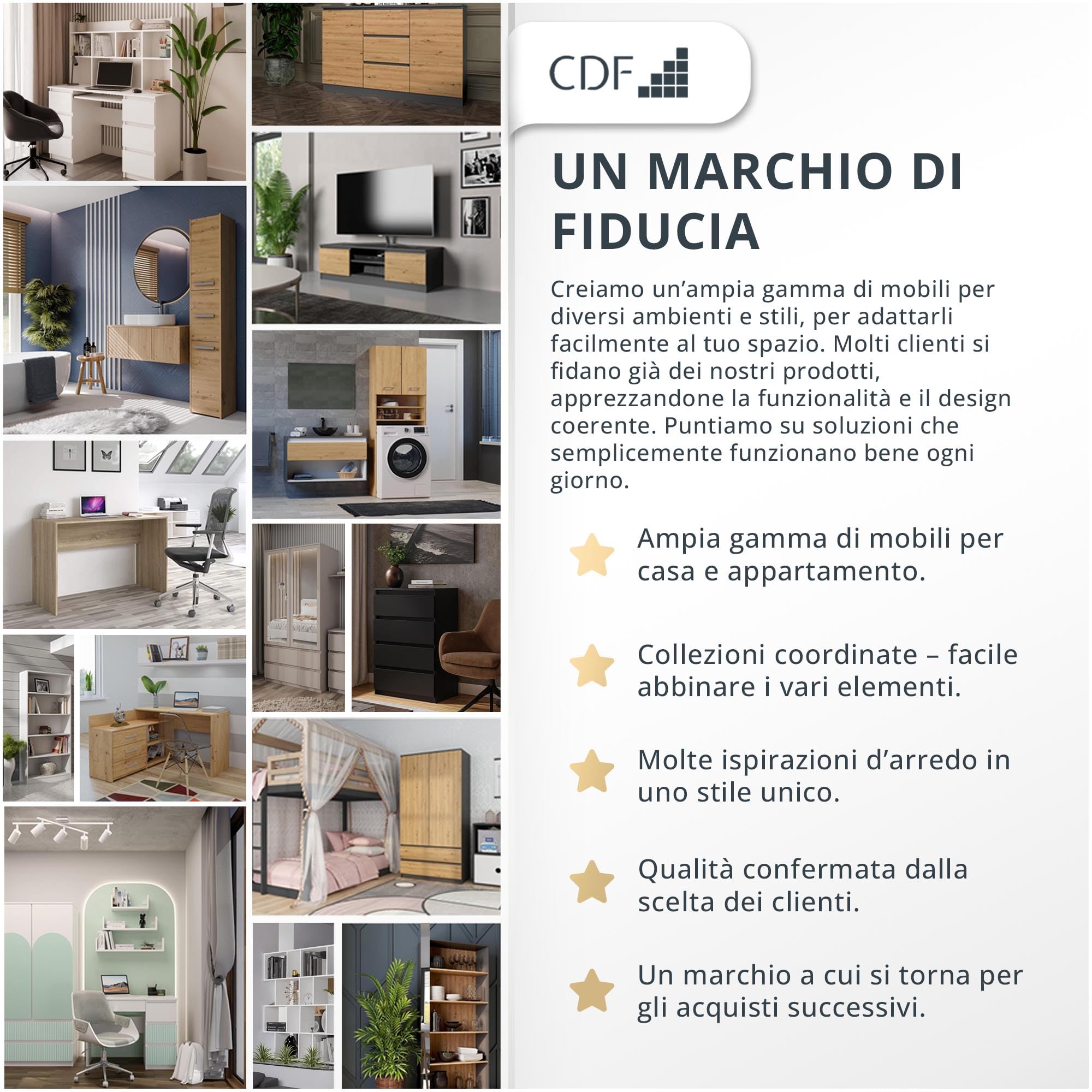 CDF Appendiabiti a Parete con Mensola Pannello Guardaroba da Muro con 7 Ganci per Ingresso Corridoio Ufficio Design Moderno Salvaspazio 70 x 20 x 40 cm - Bianco