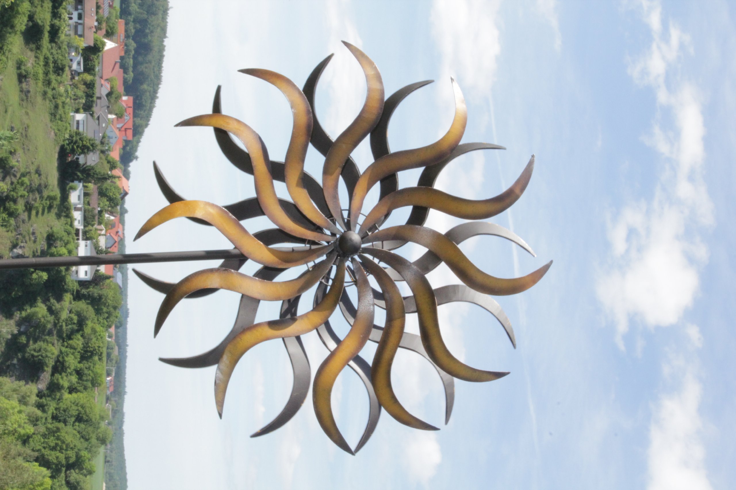 WindRad ArtFerro, Metall, 57cm 160cm Gesamthöhe 190cm (EX213729)