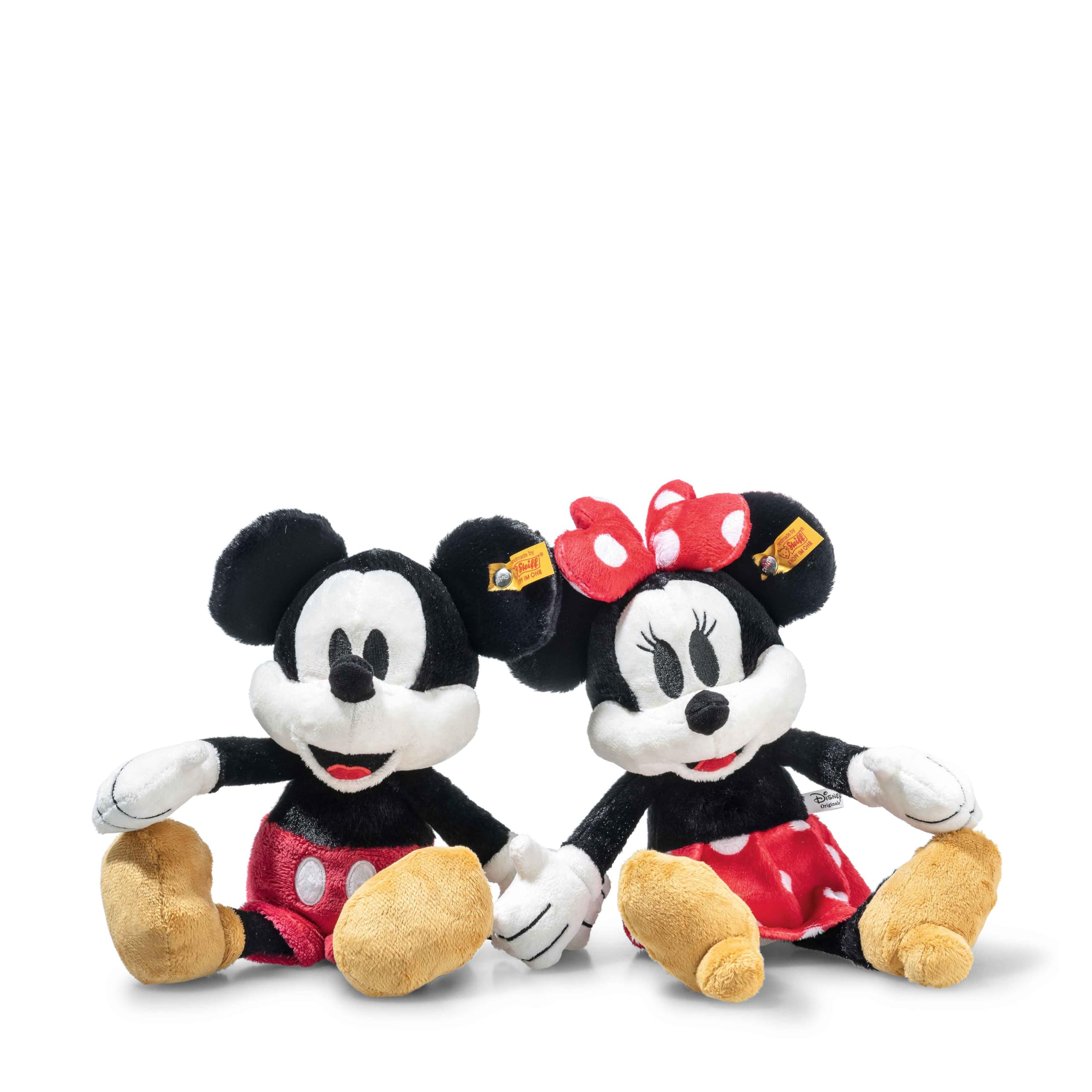 Steiff Disney Originals cuddly toy gift set Minnie and Mickey Mouse, cute stuffed toy, children, boys & girls, Friends, 32 cm, multi-coloured, 708039