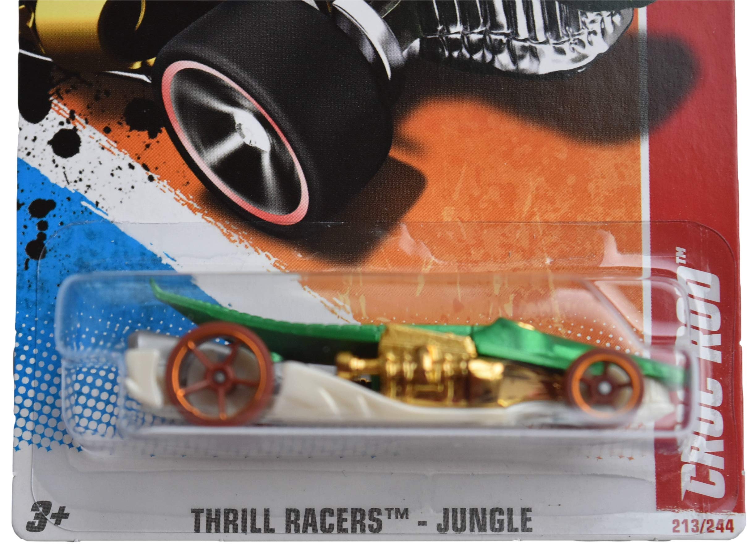 Hot Wheels Thrill Racers Jungle 3/6 Croc Rod 213/244, Green
