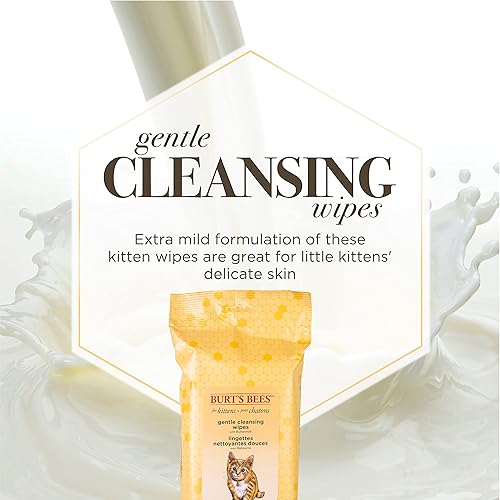 Miniatura 4 de Burt's Bees for Pets Toallitas para gatitos  Toallitas para gatitos para todos los gatos, seguras para gatitos  Sin crueldad, sin sulfatos ni