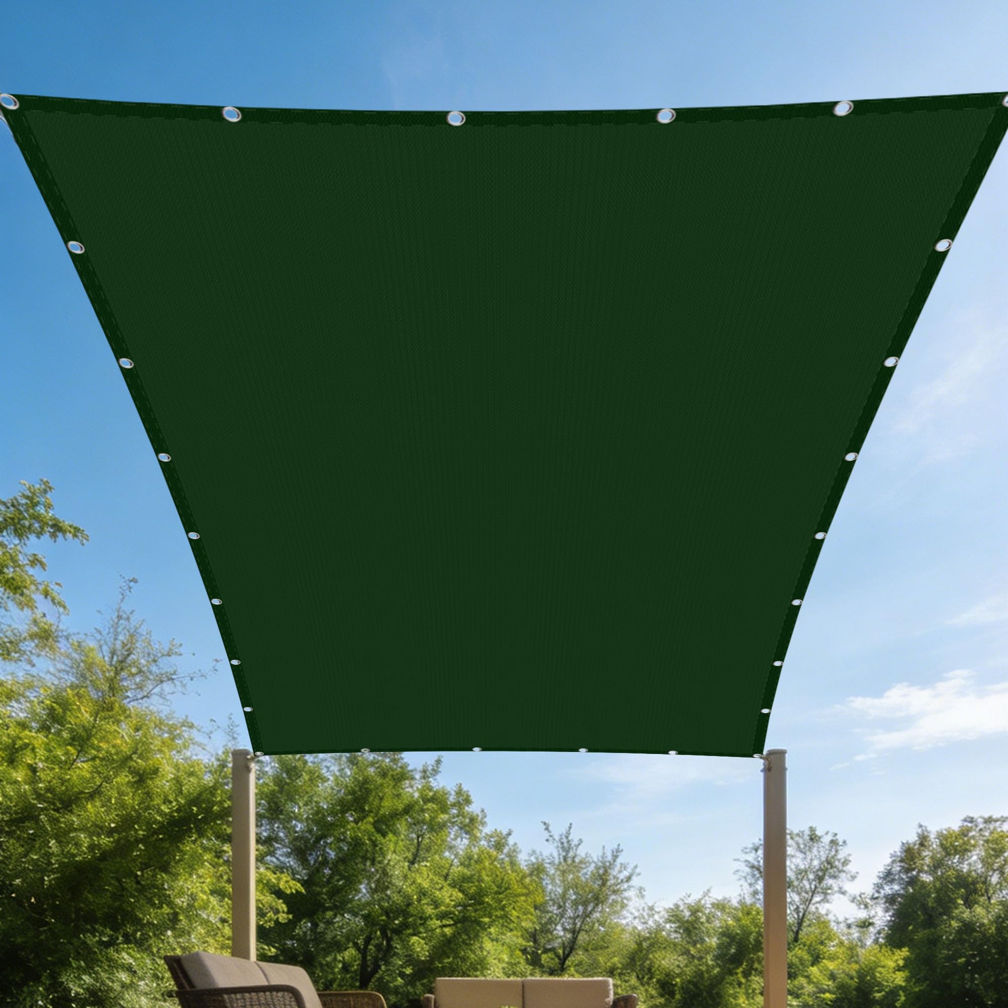 Toile d'ombrage antidéchirure et imperméable pour aménager un extérieur ombragé