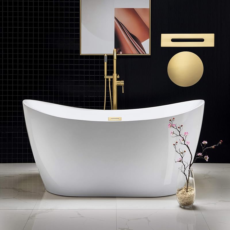 WOODBRIDGE 59in Freestanding Soaking Tub — $854