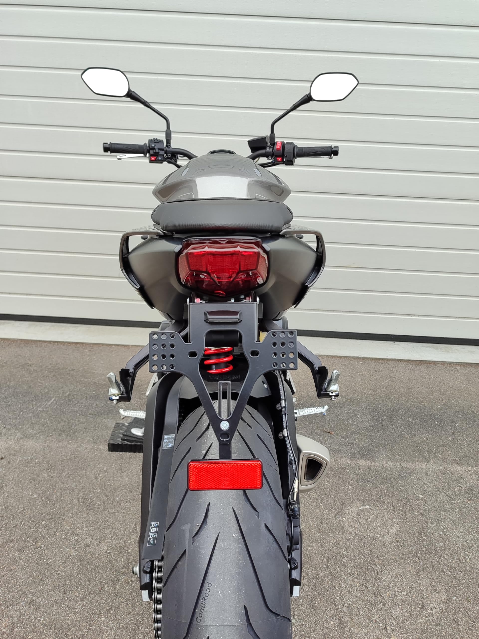 Portamatrículas para Triumph Street Triple 675 765 R 13-24 portamatrículas GroFaTec EVO Set portamatrículas Cola Corta conversión Trasera Porta Targa Triunfo Cola Tidy Tail Tidy