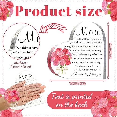 Miniatura 3 de Kathfly Regalos de cumpleaños para mamá, regalos de cumpleaños para mamá de parte de mamá, hijas, hijo, regalos ideales significativos, recuerdos de