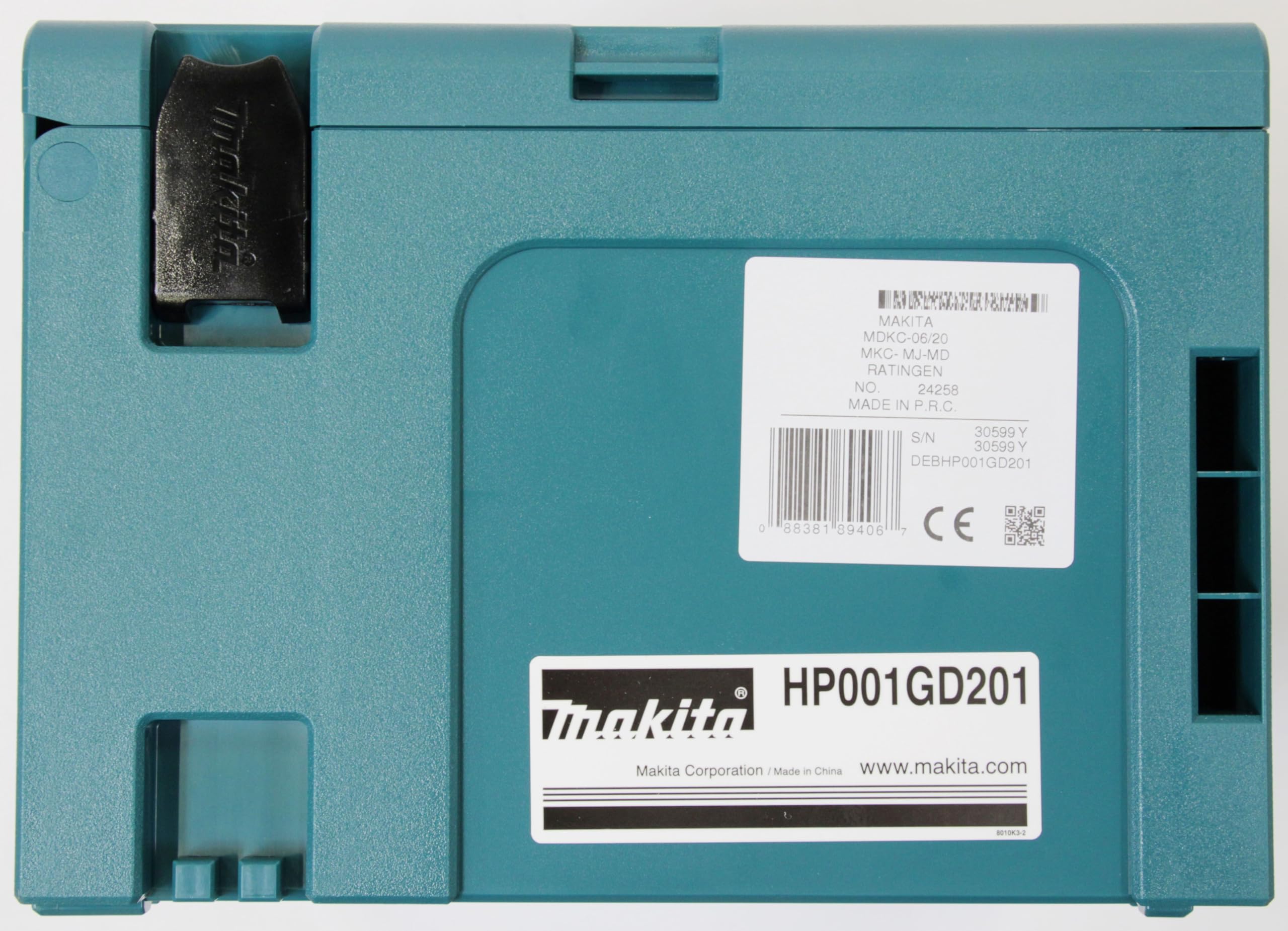 Makita HP001GD201 - Trapano avvitatore a percussione a batteria, 40 V, max. 2,5 Ah, 2 batterie + caricatore in MAKPAC