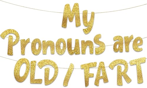 Miniatura 1 de Divertida pancarta dorada con purpurina para cumpleaños de adultos, suministros divertidos para fiestas de cumpleaños y jubilación, ideas, regalos y