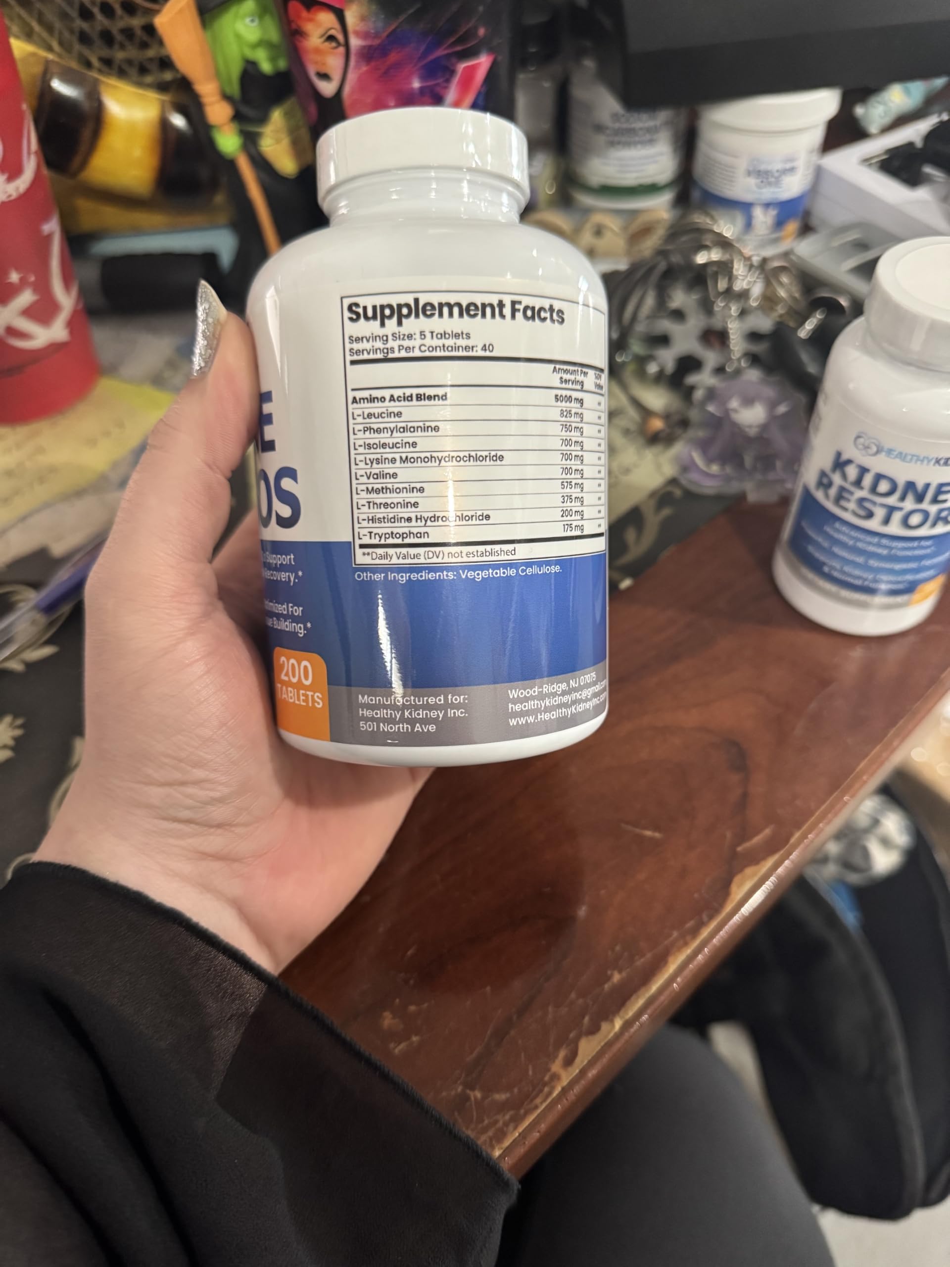 Kidney Restore EAA BCAA - 9 Essential Amino Acids Supplement, 200 Tablets — Amazon image 11