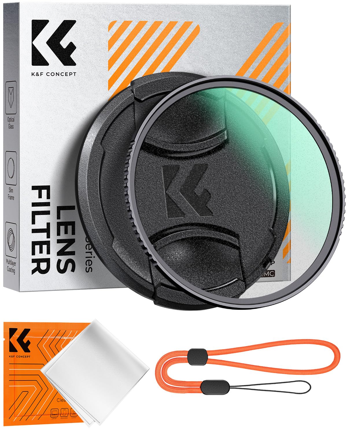 K&F CONCEPT 67mm Filtro Black Mist 1/4 con Tappo e Un Panni di Puliziaper per Obiettivo Fotocamera, Effetto Cinematografico Filtro Black Diffusion 1/4 con 18 Strati Nano Rivestimento (K Serie)