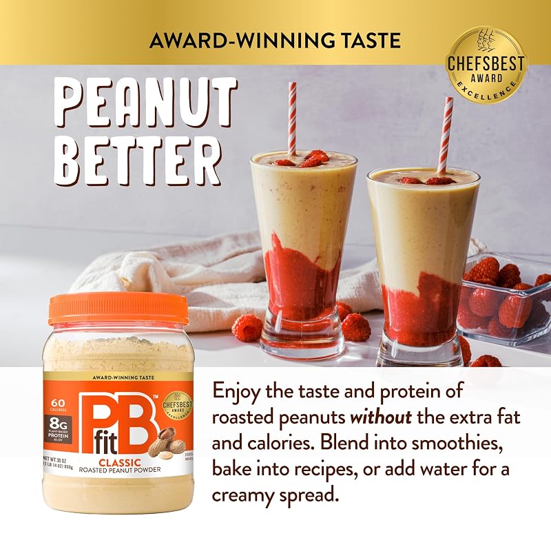PBfit Classic Peanut Butter Powder 30 Oz, Peanut Spread with 8g Protein image 3