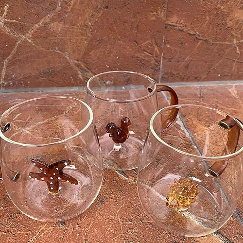 Miniatura 9 de Youngky Store - Taza de cristal 3D con diseño de plantas de animales, taza de café, taza de leche, taza para beber, taza para fiesta, oficina, taza