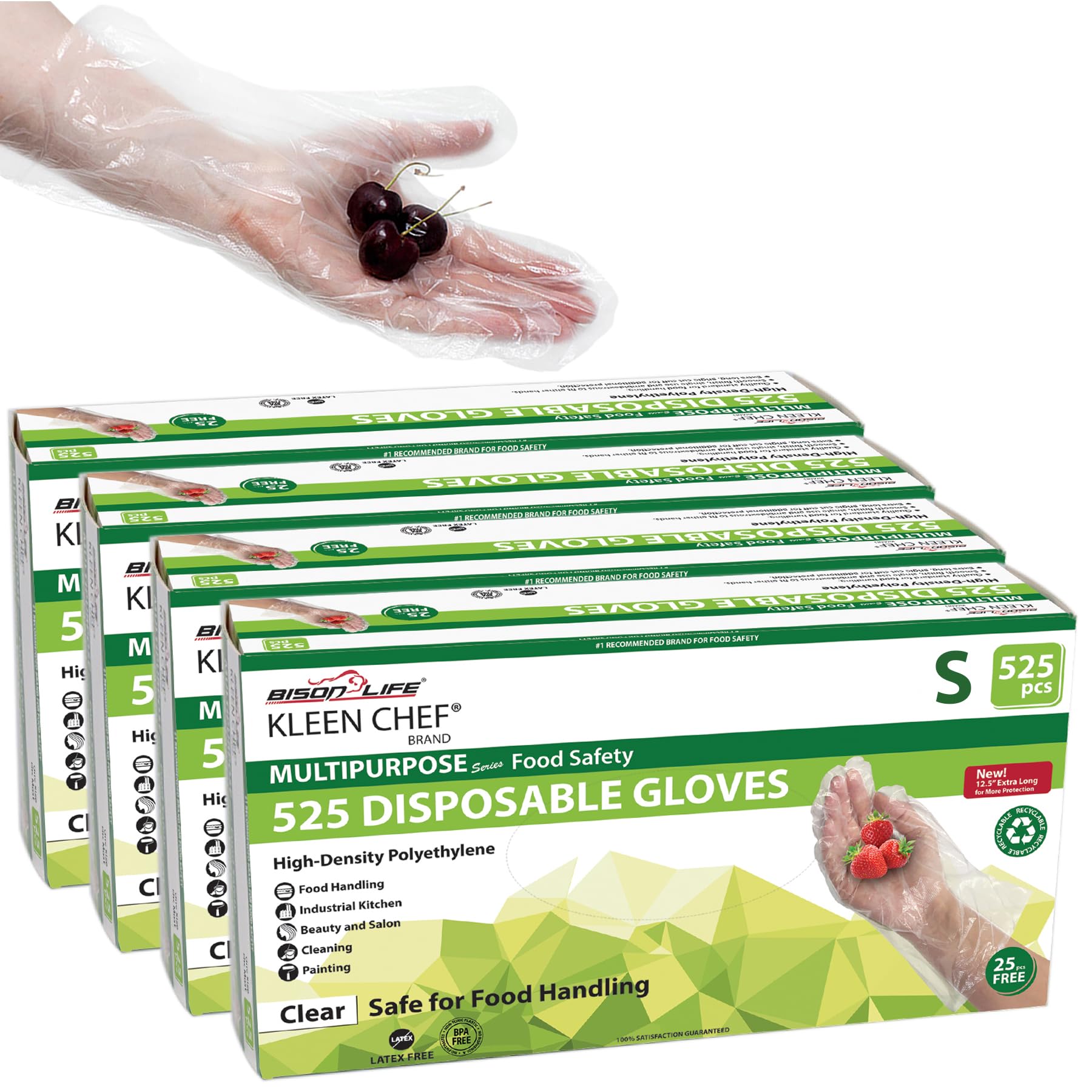 KLEEN CHEF 2100 piezas de guantes desechables de plástico pequeños | guantes transparentes desechables para la preparación de alimentos, cocina, limpieza, procesamiento de alimentos
