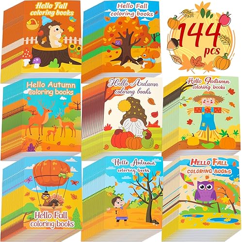 Vista 18 de 90shine 24 libros para colorear de otoño para niños, recuerdos de fiesta a granel para bolsas de regalos de 2-4, 3-5, 4-8 años