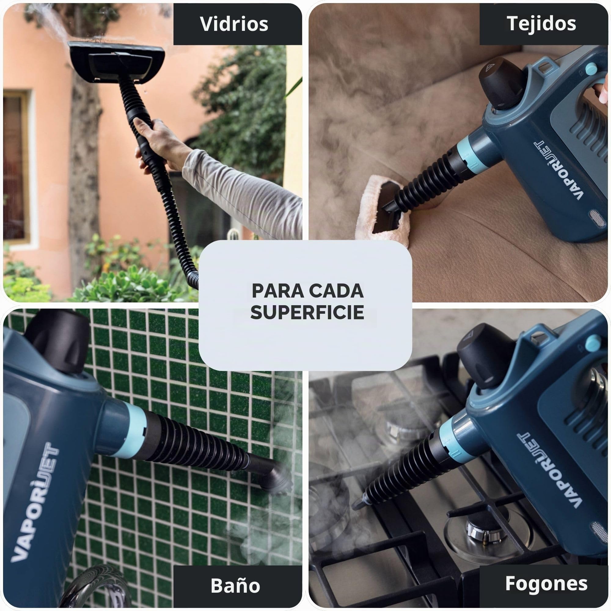 Ariete 4137 Vaporì Jet - Pistola de vapor, vapor listo en 3 minutos, presión 3,5 bar, kit de accesorios