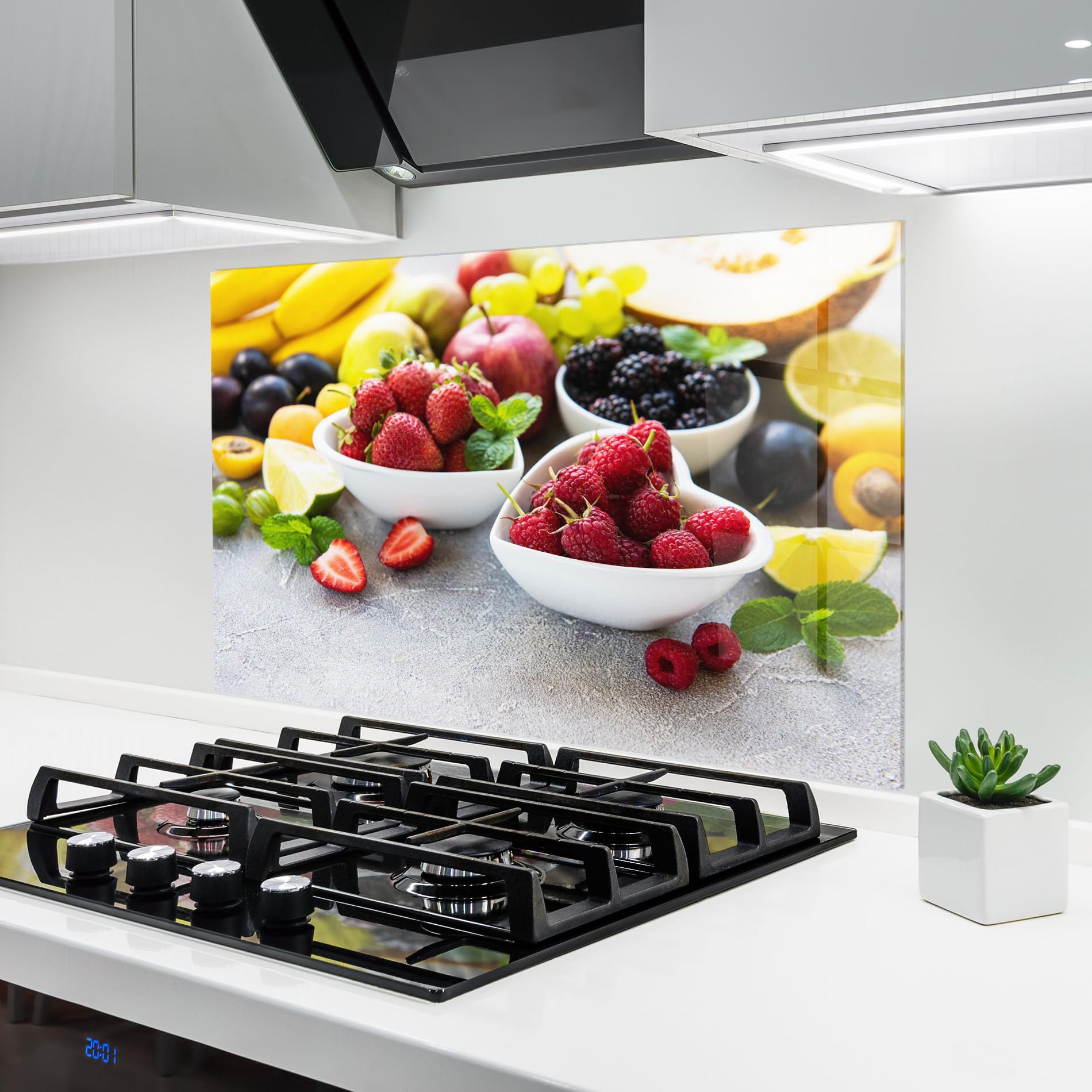Crédence de cuisine en verre ARTHUB 60x100 cm motif fruits frais